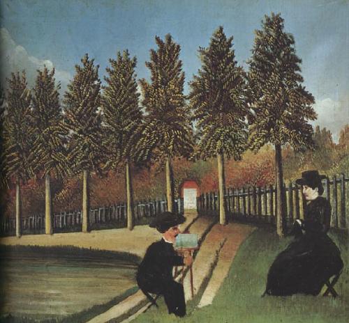 Henri Rousseau The Artist Painting His Wife China oil painting art